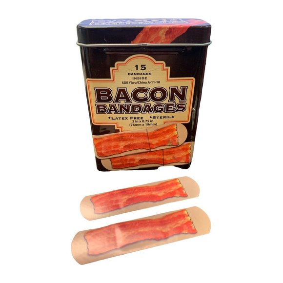 Family Fun Bandages Zombies Bacon Kawaii First-Aid Kit 3 Tins Latex Sterile 45pc - Picture 3 of 4